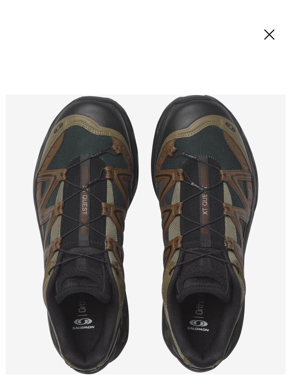 Salomon Unisex XT Quest Trail Shoes in Black / Dark Earth / Stone Gray